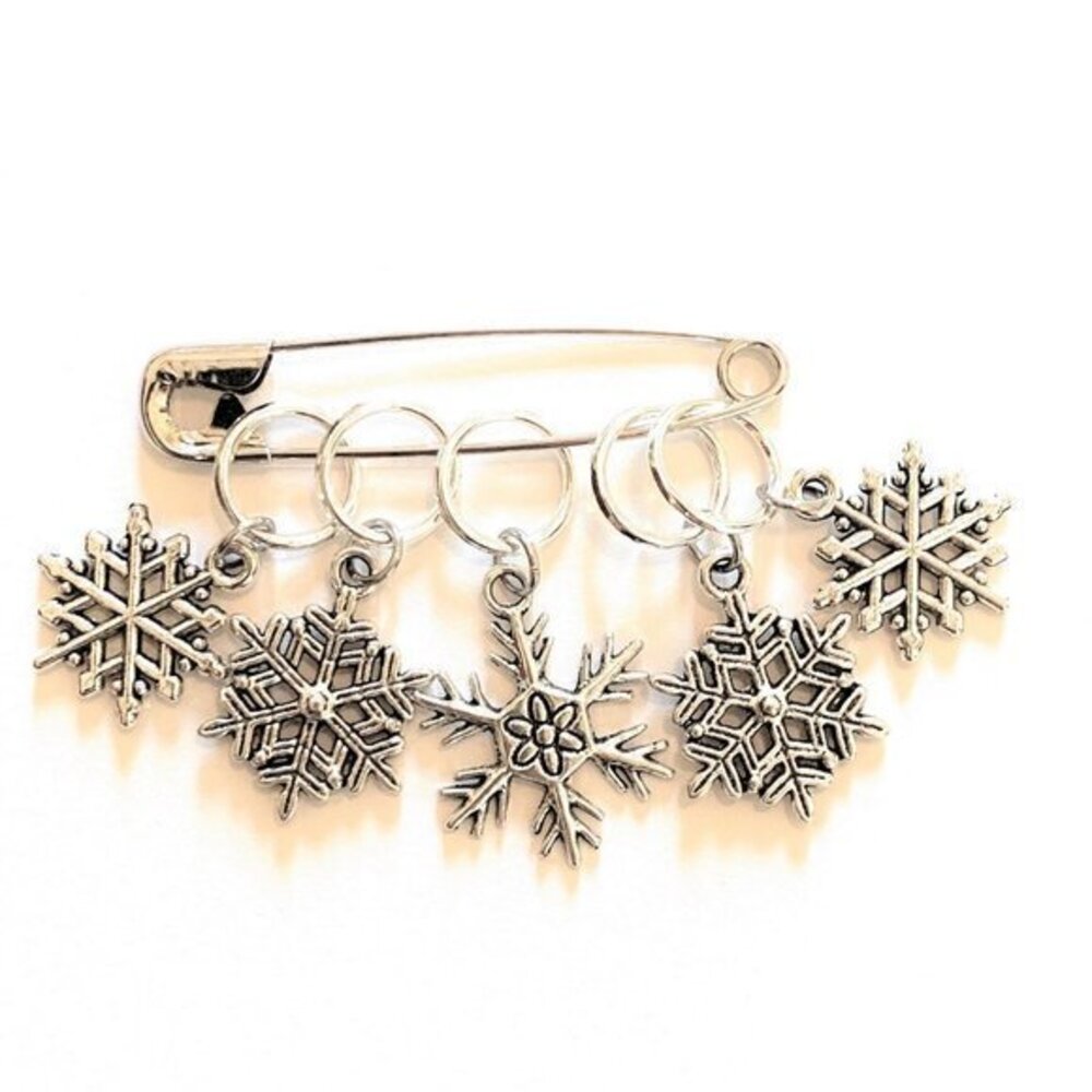 Stitch Markers Knitting Metal Set Snowflakes Gifts for Knitters Accessories